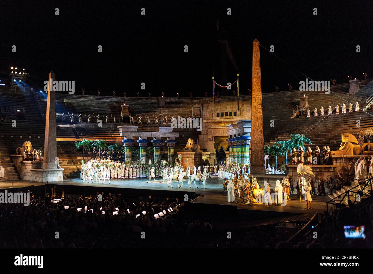 l’Aida all’Arena di Verona Stock Photo