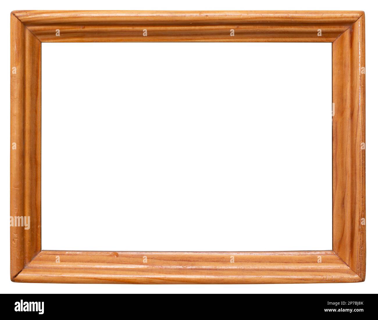 Wooden photo frame mockup isolated on white background Stock Photo - Alamy