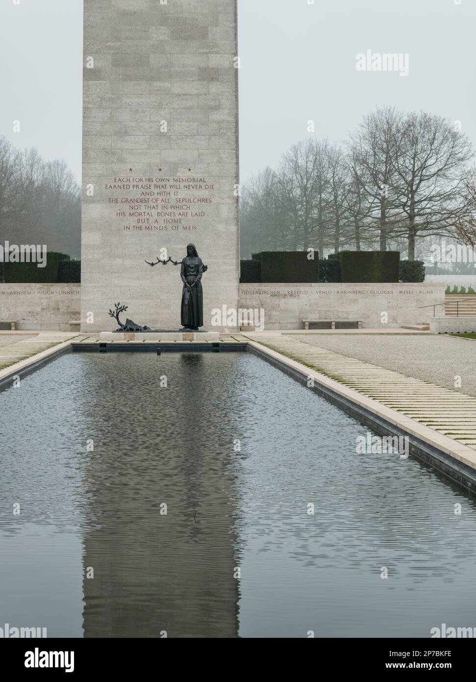 Dutch american cemetery and memorial in Margraten,holland Stock Photo