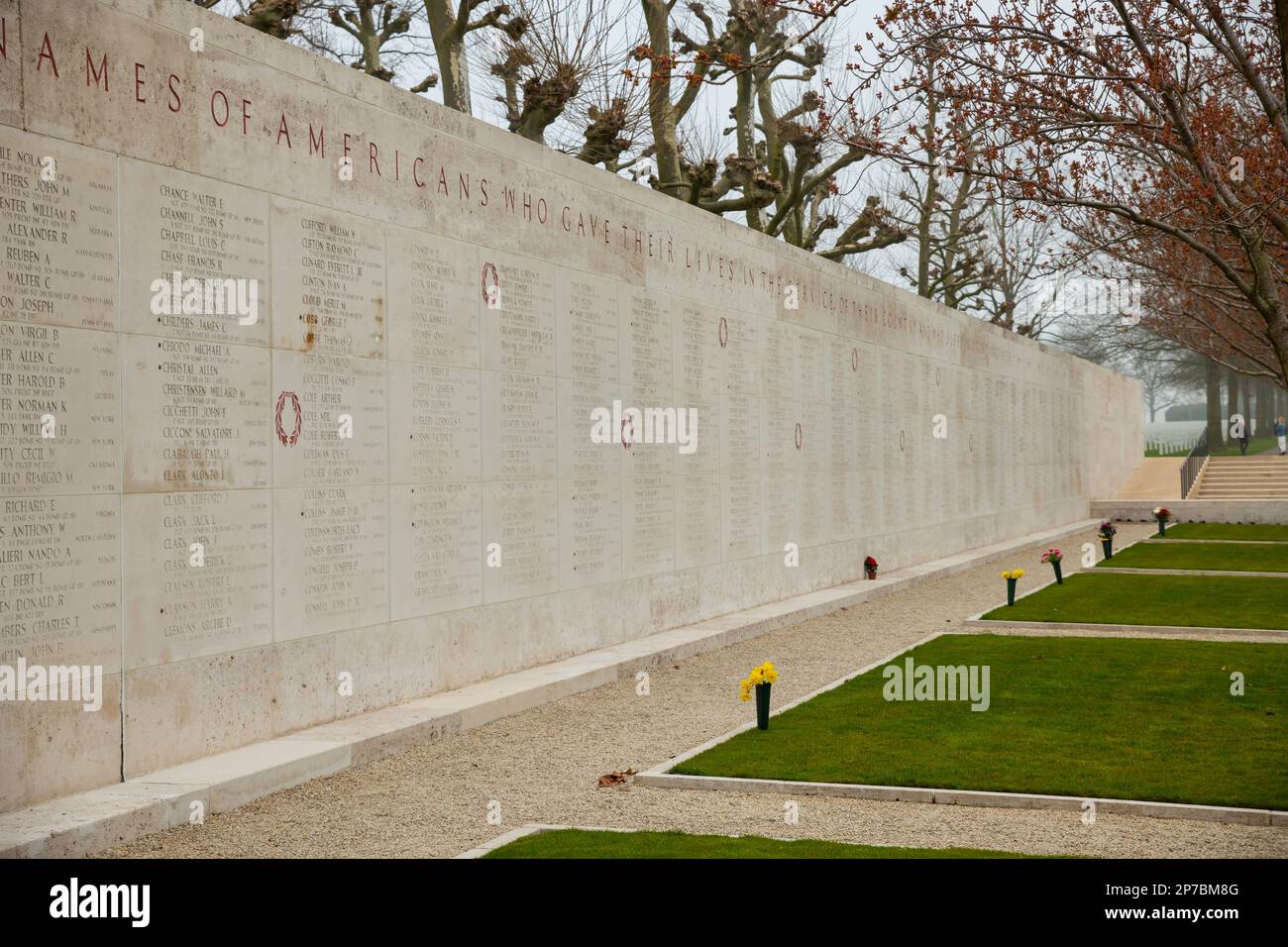 Dutch american cemetery and memorial in Margraten,holland Stock Photo