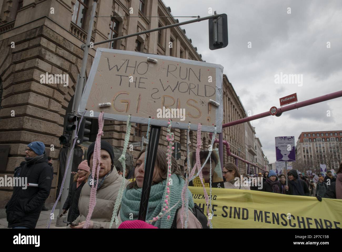 Today, on March 8, 2023, many protesters gathered in Berlin to ...