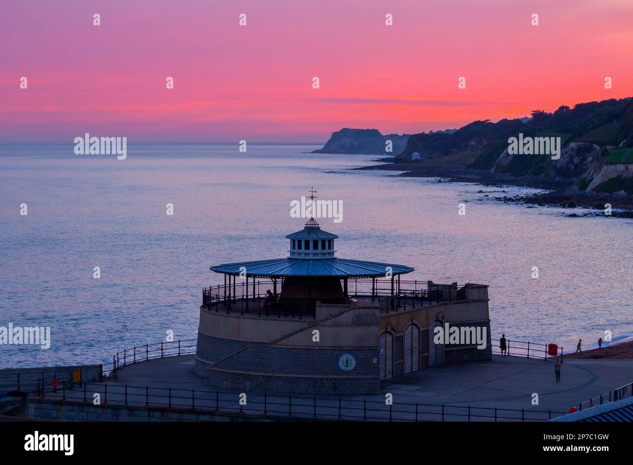 Ventnor at sunset, Isle of Wight, UK Stock Photo Alamy