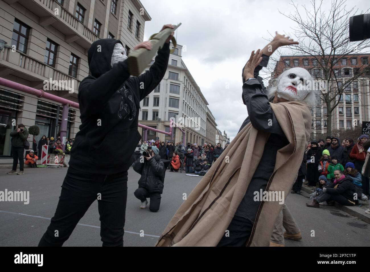 Today, on March 8, 2023, many protesters gathered in Berlin to ...