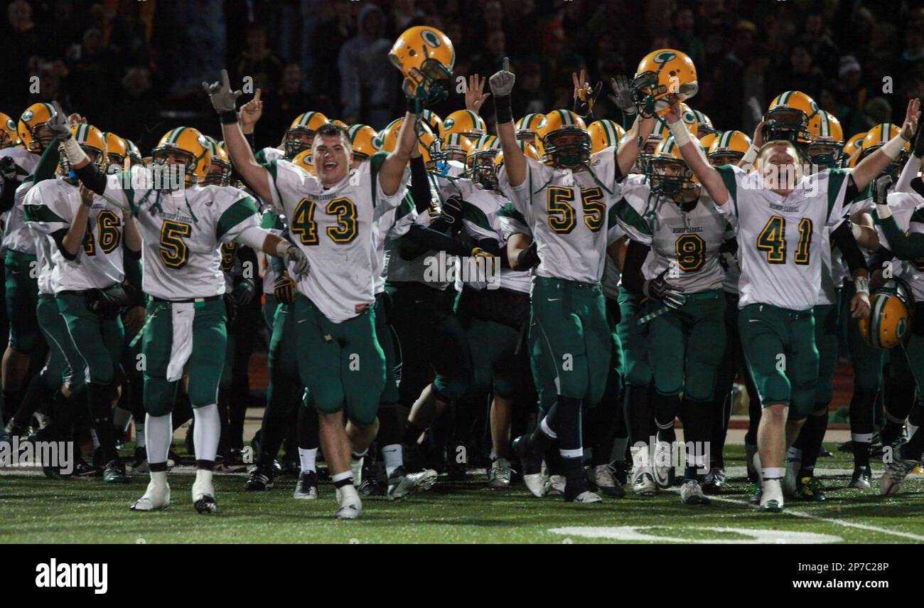 Wichita Carroll football team celebrates after defeating