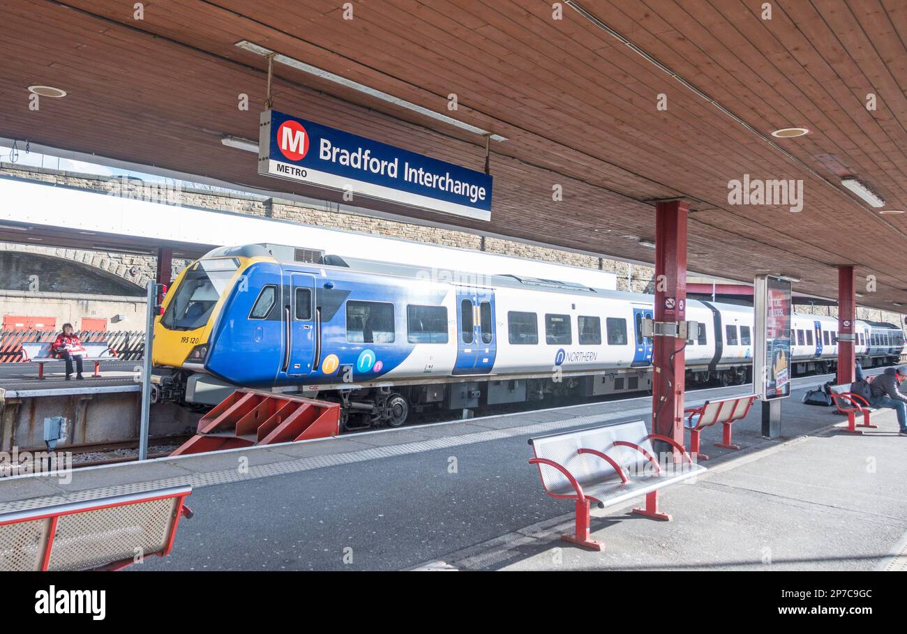 Bradford Interchange railway station, West Yorkshire, England, UK Stock Photo