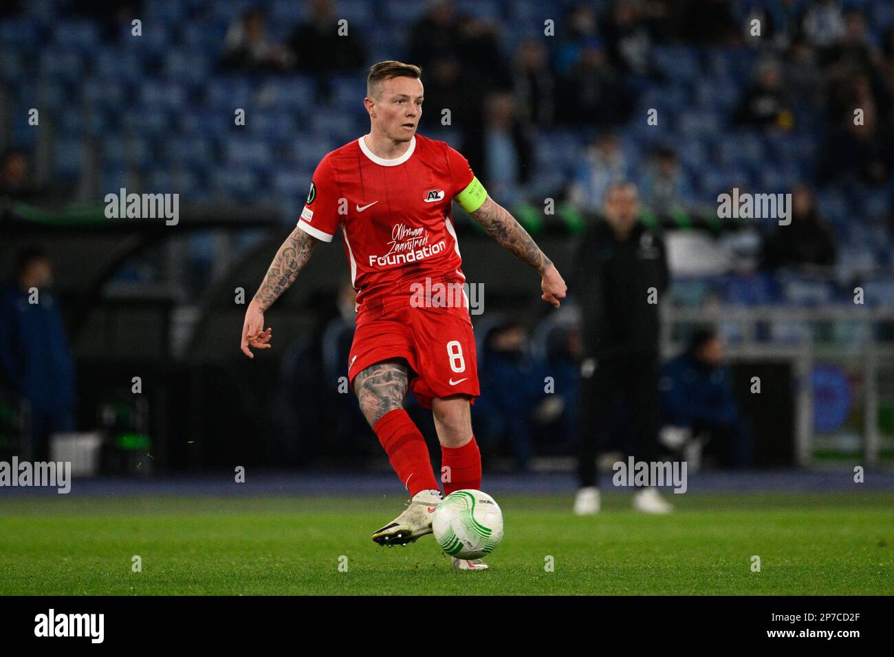 Rome, Italy. 07th Mar, 2023. Jordy Clasie (AZ Alkmaar) during the UEFA Conference League 2022/2023 football match between SS Lazio and AZ Alkmaar at The Olympic Stadium in Rome on 06 March 2023. Credit: Independent Photo Agency/Alamy Live News Stock Photo