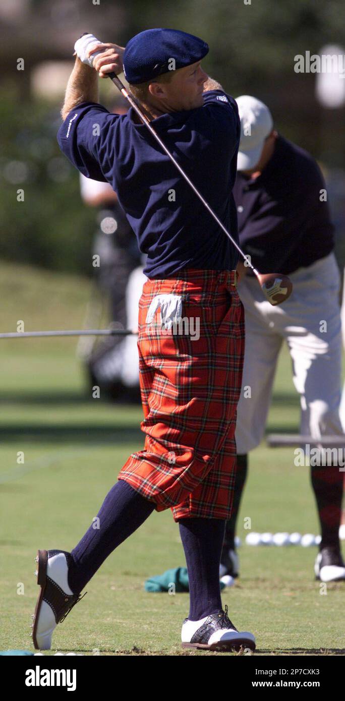 If you think Stuart Appleby looks like Payne Stewart maybe its because he  is wearing Stewart's clothes during final round play of the Tour  Championship Sunday Oct. 31, 1999 at Champions Golf