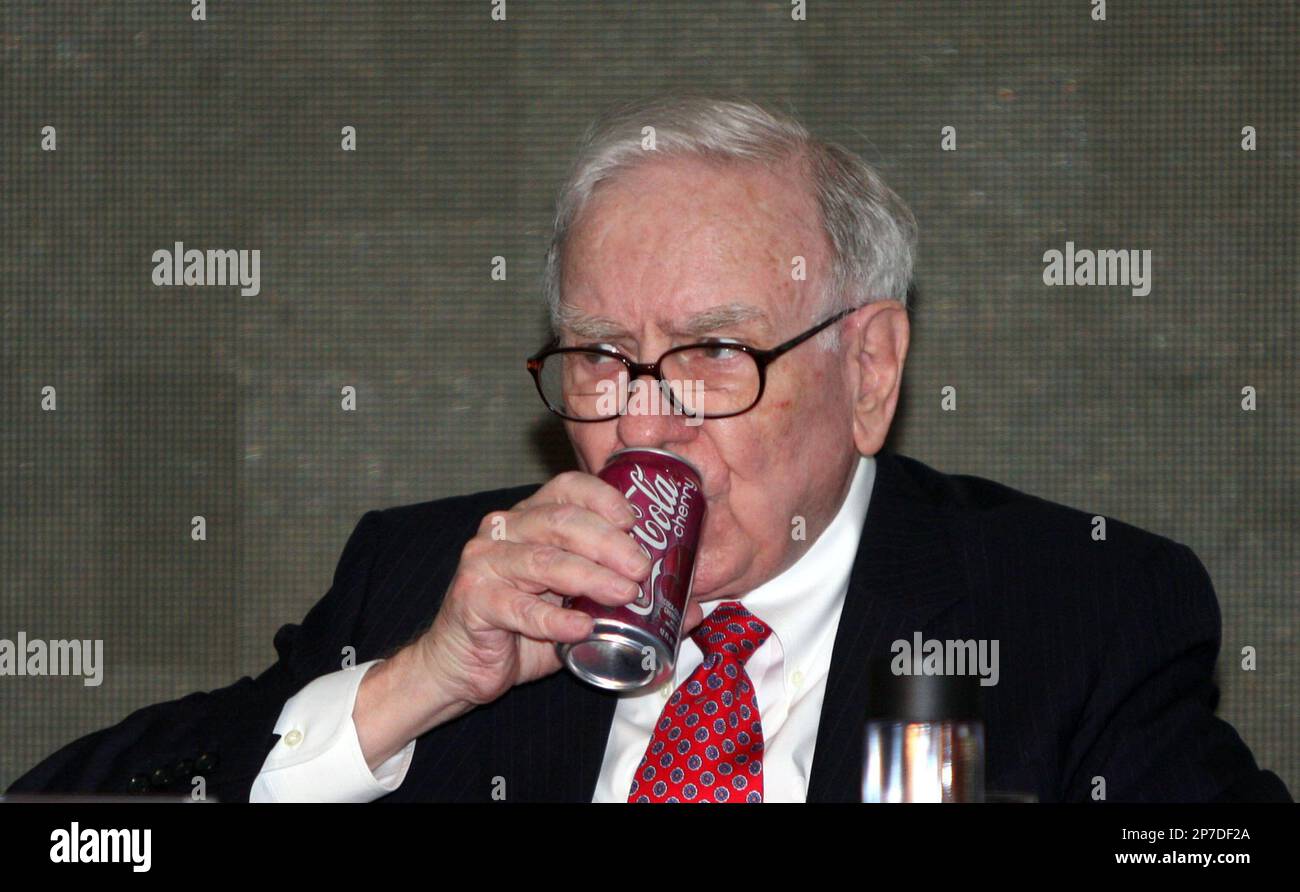 American investor Warren Buffett attends a promotional event of the