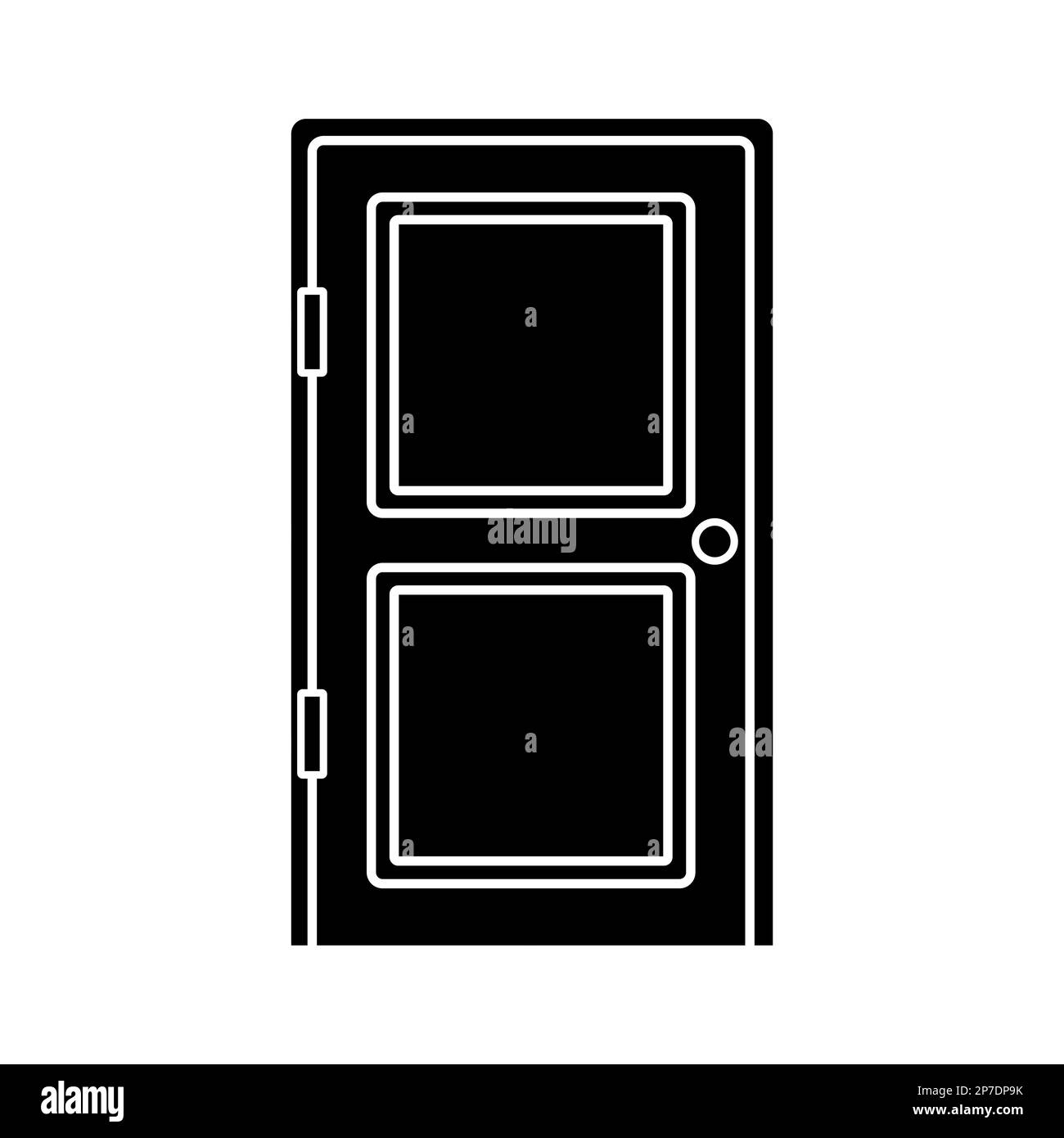 Vector flat door icon isolated on white background Stock Vector Image ...