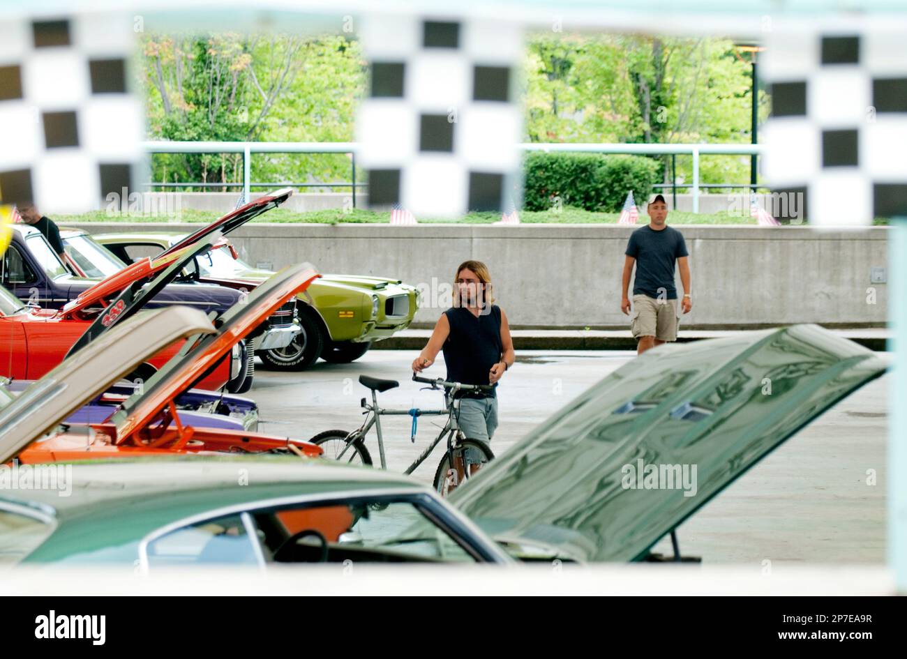 Classic cars are on display in the Clay's Garage sections of Back to