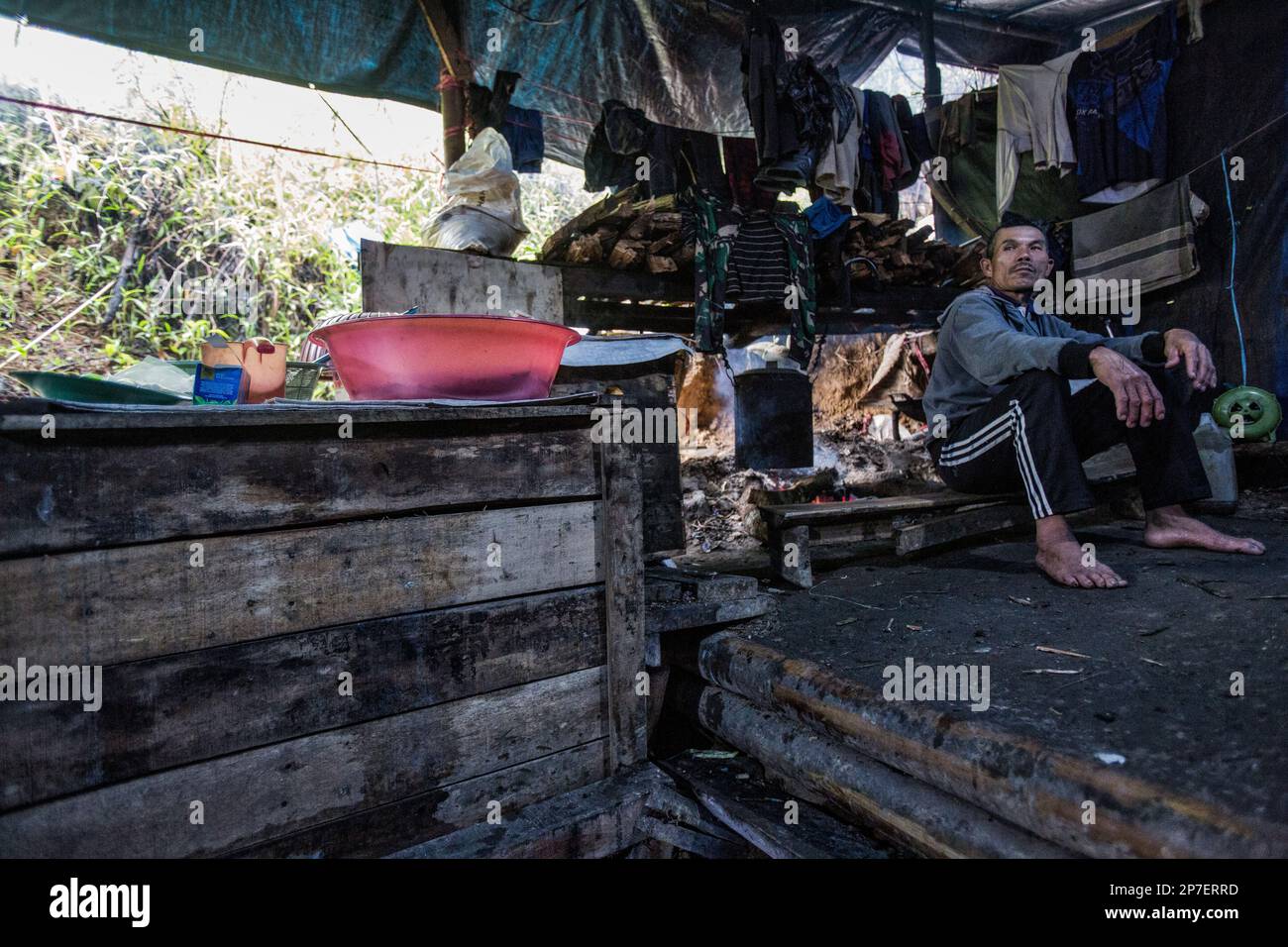 Illegal gold extraction in Indonesia, Java, Asia Stock Photo Alamy