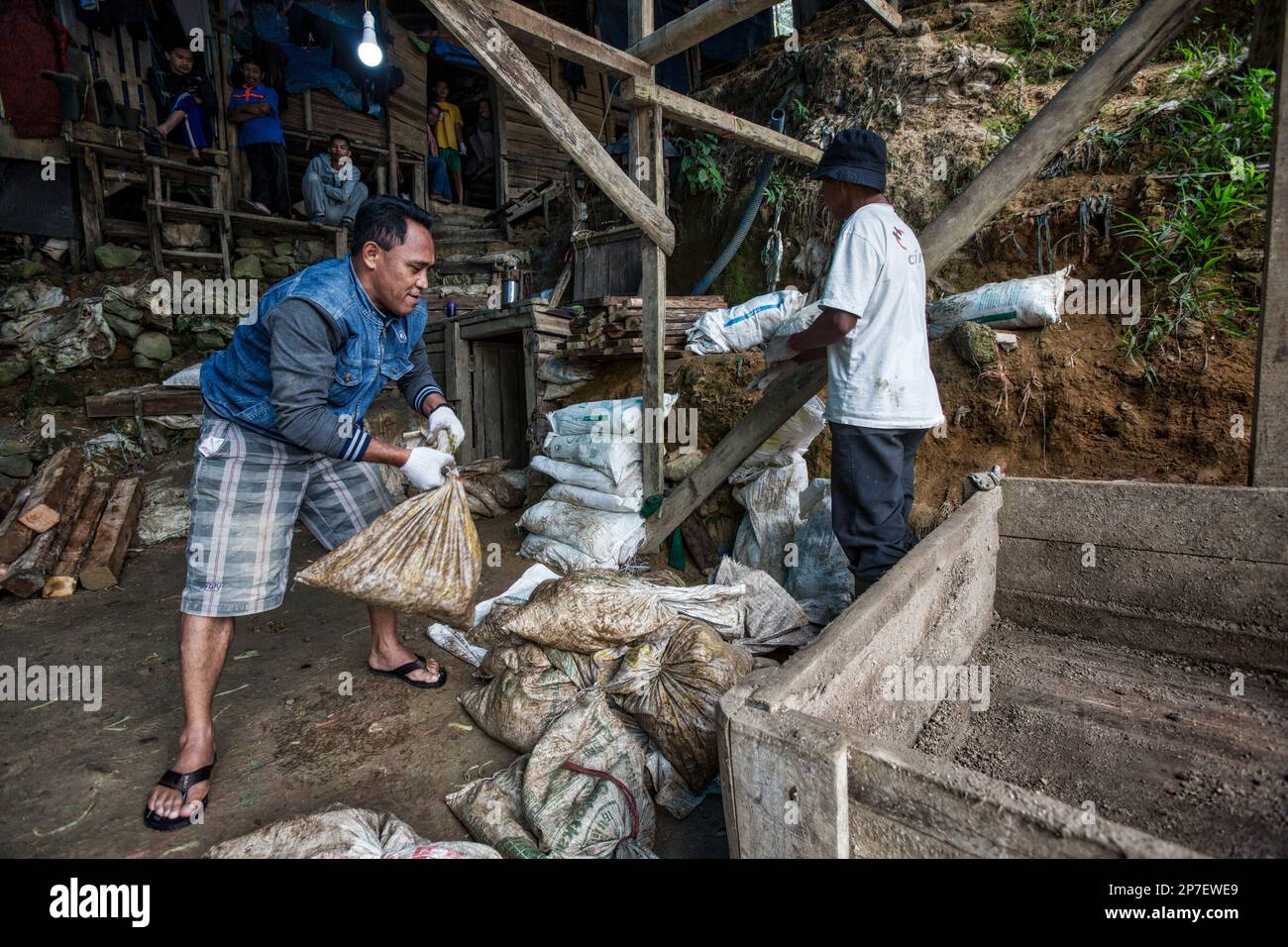 Illegal gold extraction in Indonesia, Java, Asia Stock Photo Alamy