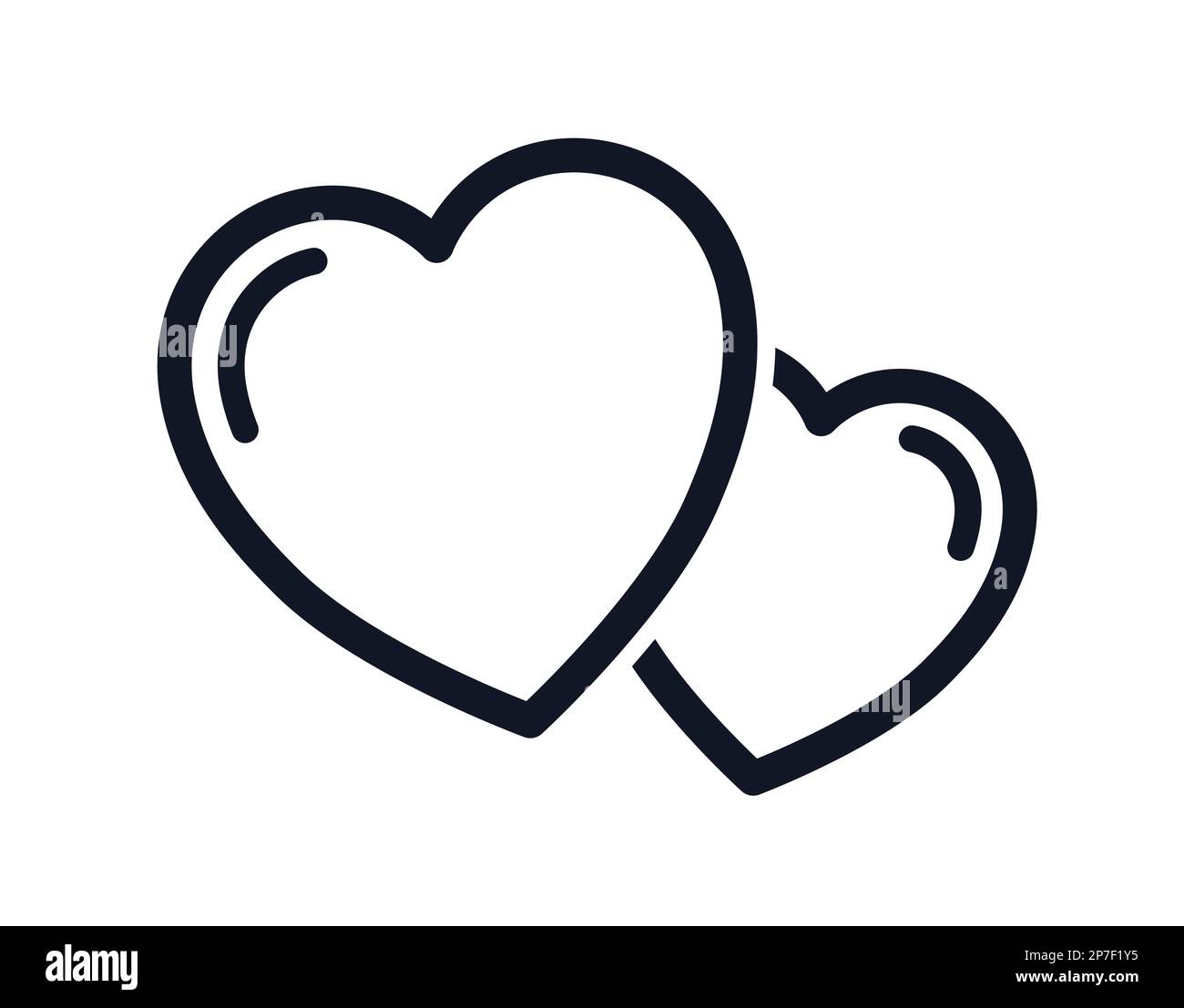 wedding-decoration-two-hearts-stock-vector-images-alamy
