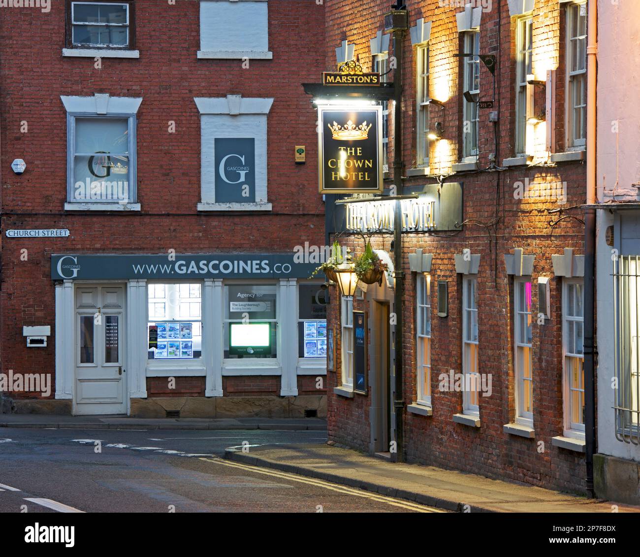 The Crown Inn, Westgate, Southwell, Nottinghamshire, England UK Stock