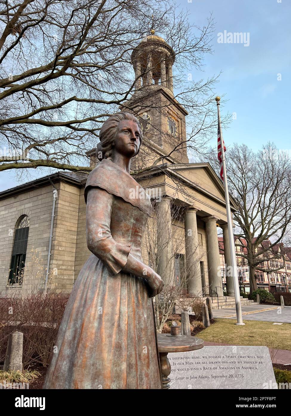 Abigail Adams statue sculpted by Sergey Eylanbekov in Quincy Massachusetts. Stock Photo