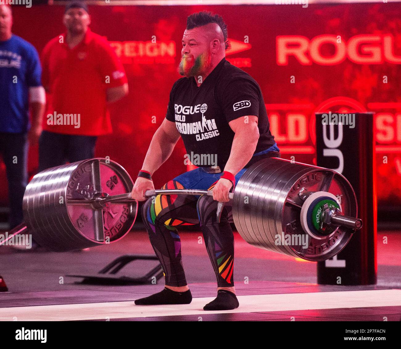 Columbus, Ohio, United States. 4th Mar, 2023. Rob Kearney (USA) competes in the Elephant Bar Deadlift at the Arnold Strongman Classic in Columbus, Ohio USA. Credit: Brent Clark/Alamy Live News Stock Photo