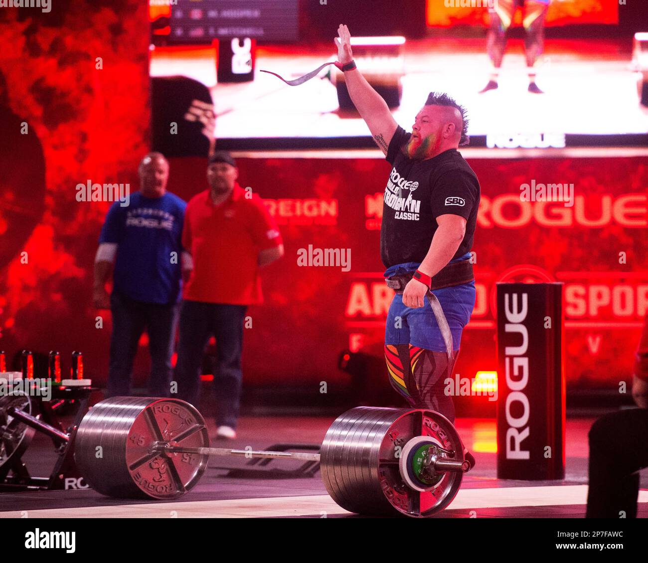 Columbus, Ohio, United States. 4th Mar, 2023. Rob Kearney (USA) competes in the Elephant Bar Deadlift at the Arnold Strongman Classic in Columbus, Ohio USA. Credit: Brent Clark/Alamy Live News Stock Photo
