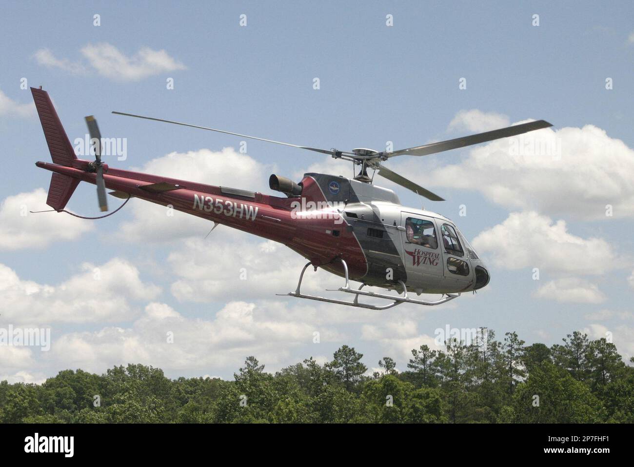 In this June 23, 2010 photo, a new Hospital Wing helicopter takes off