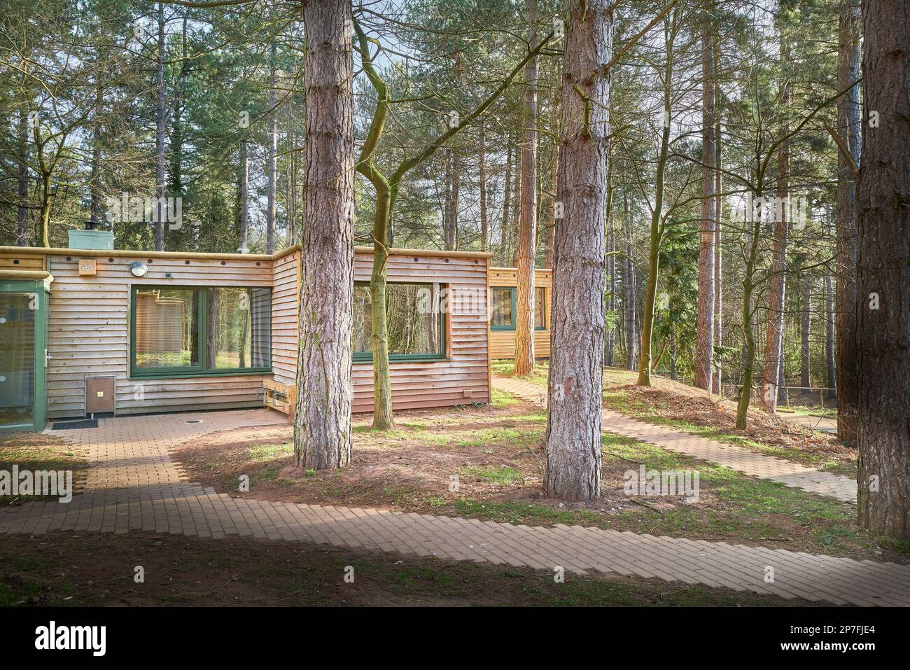 Lodge At Center Parcs Sherwood Forest England Stock Photo Alamy