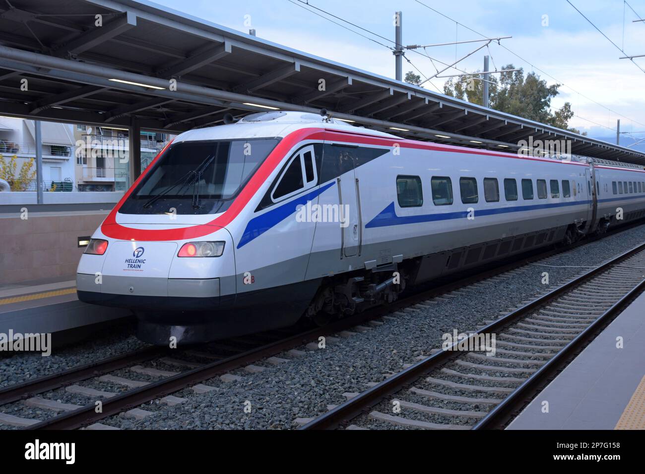 A ETR 470 High Speed electric inter city train at Athens Central ...