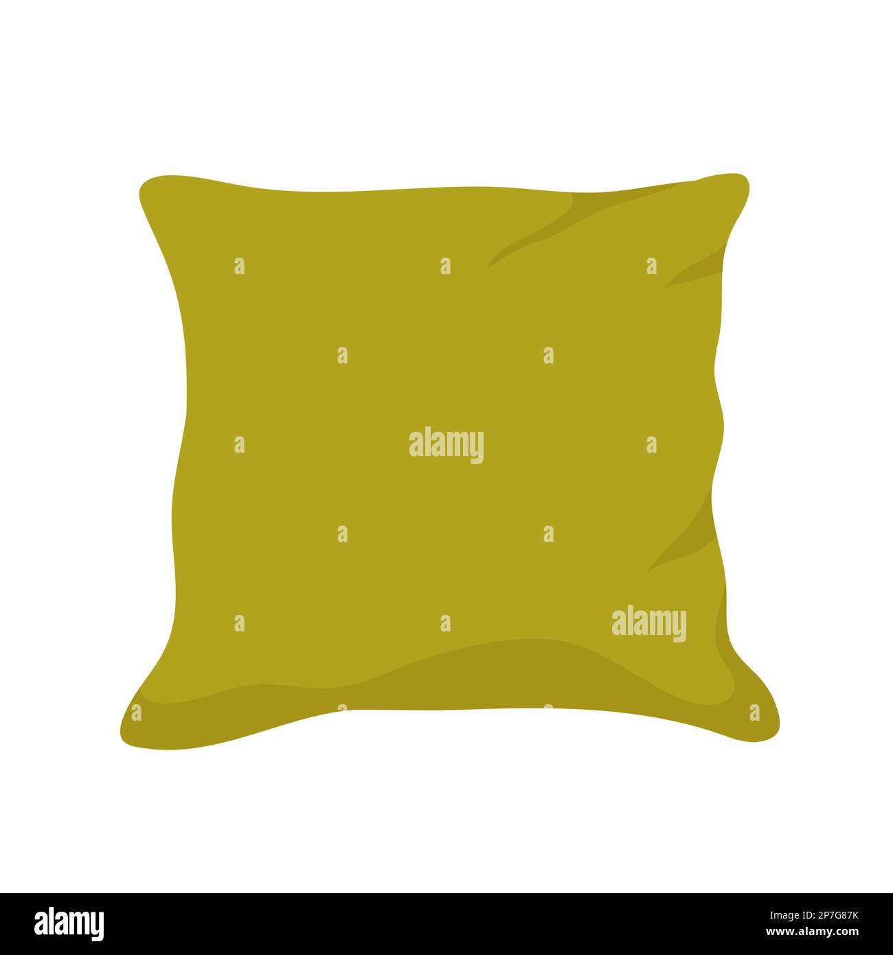 Soft silky decorative pillow. Bedroom cushion, sleeping object