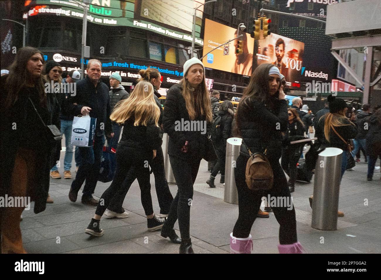 Activity in Times Square in New York in February 2023. (© Richard B. Levine) Stock Photo