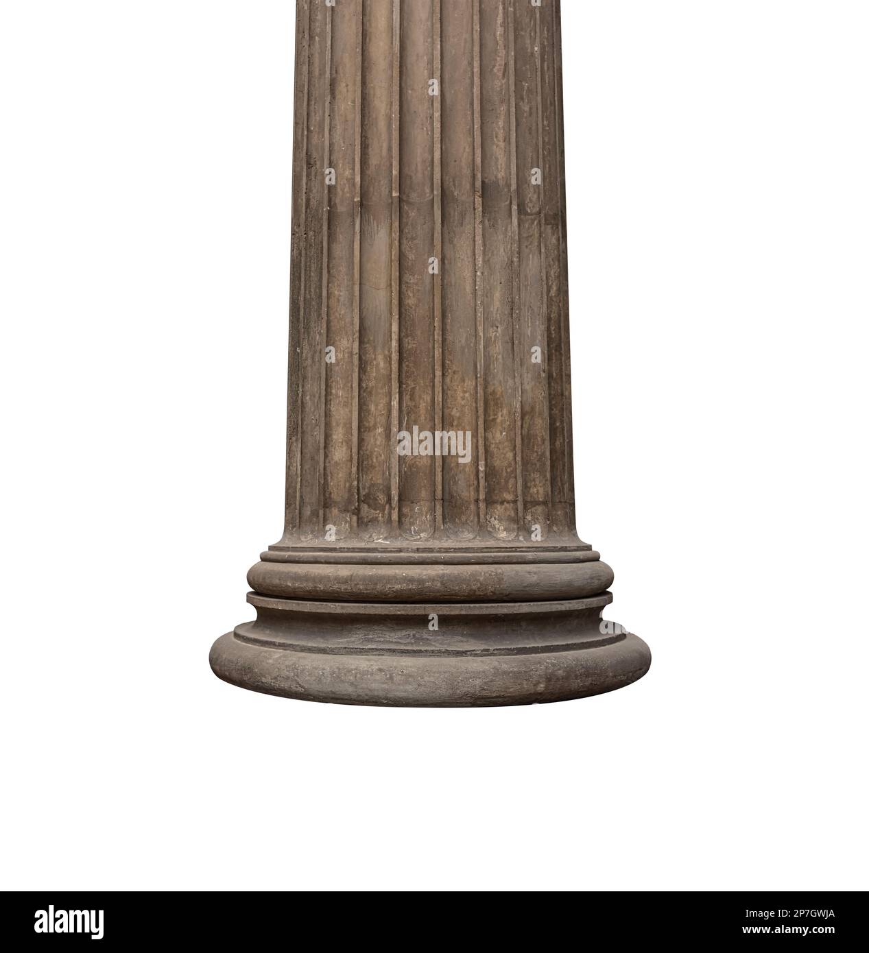 Antique column isolated on white background Stock Photo - Alamy
