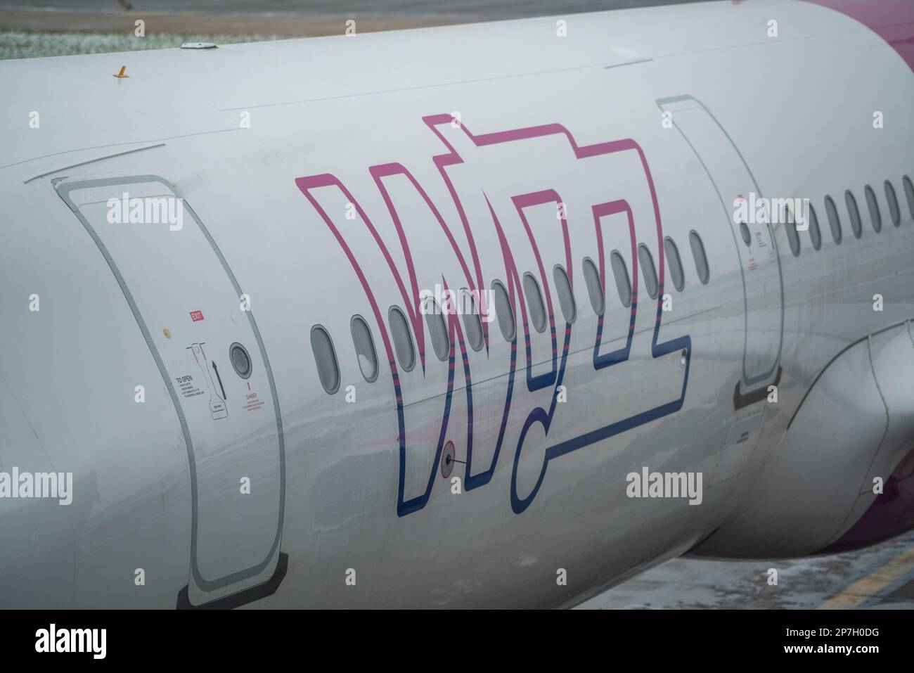 WIZZ Air fuselage, Gatwick Airport Stock Photo Alamy
