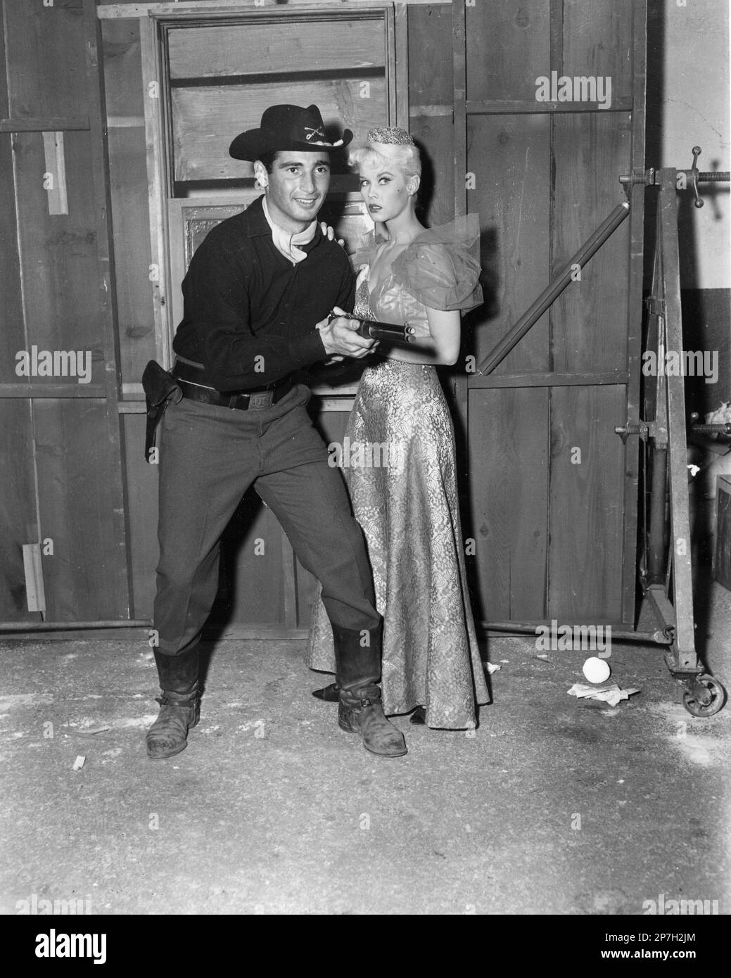 Actress Dorothy Provine poses with Los Angeles Dodgers pitcher Sandy ...