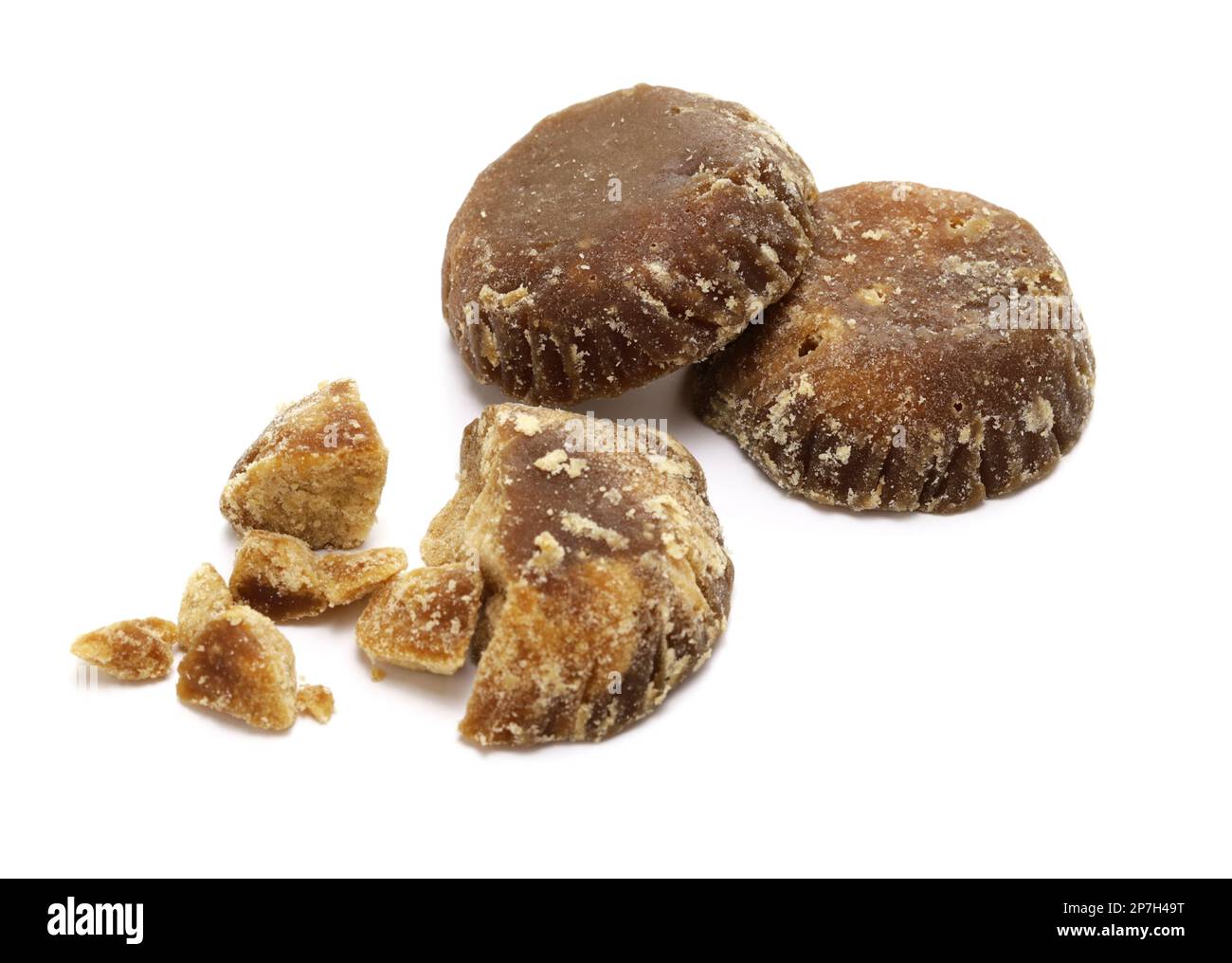 palm sugar isolated on white background Stock Photo