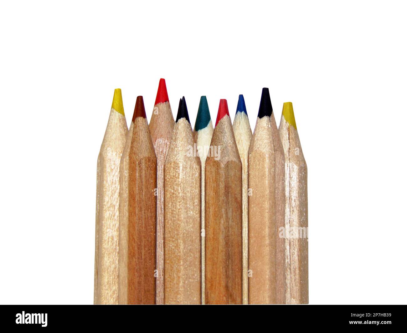 coloring pencils isolated on white Stock Photo