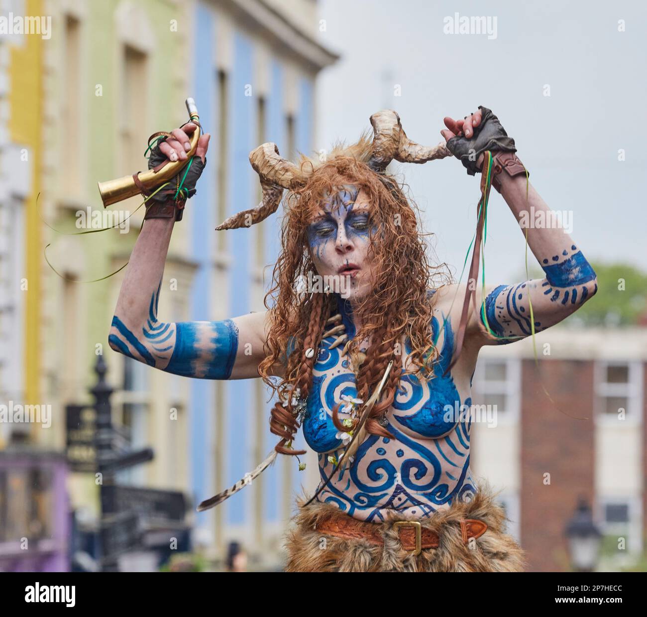 Beltane Celebrations in Glastonbury, Somerset Stock Photo Alamy