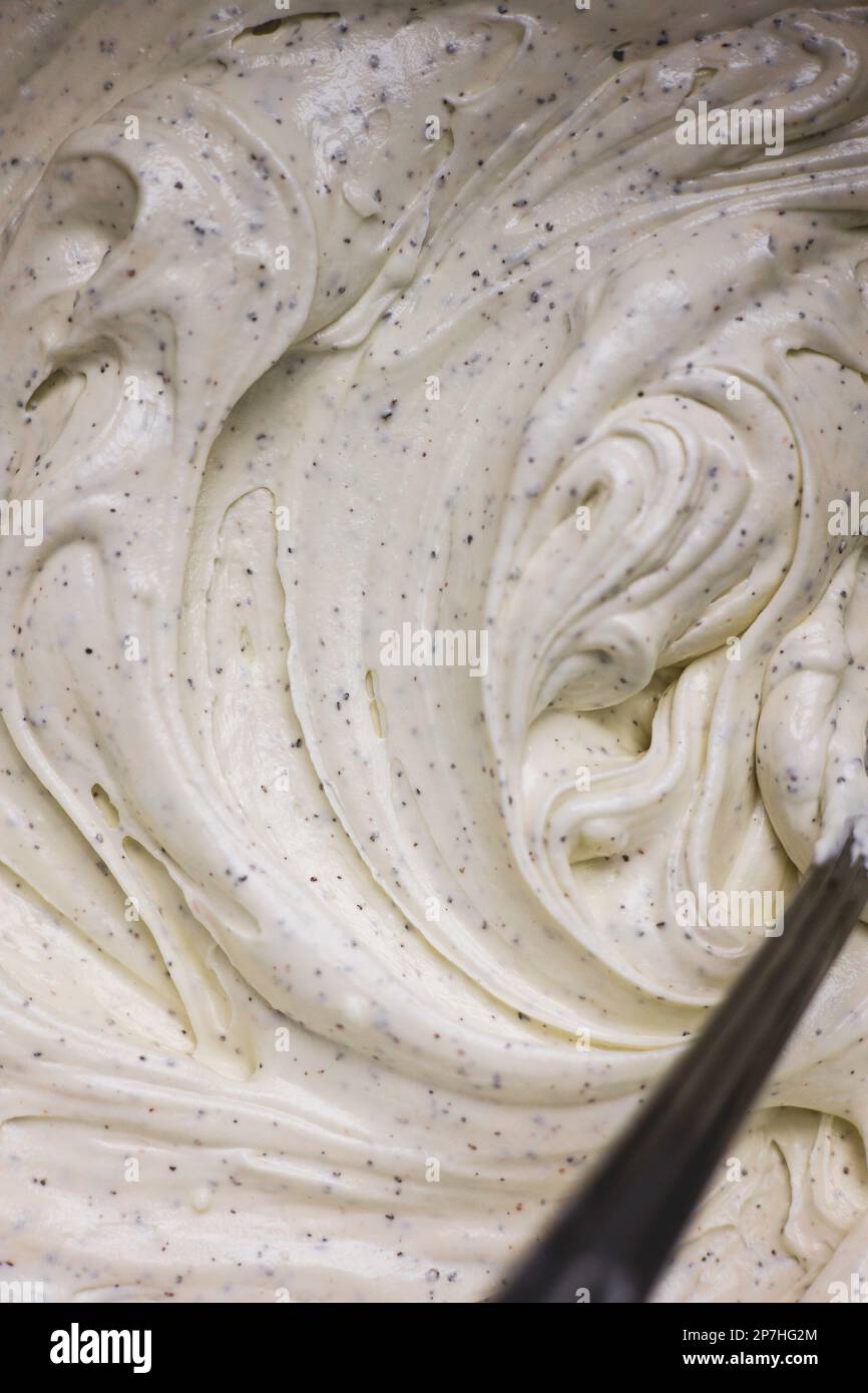 Swiss Meringue Buttercream Frosting Details Stock Photo Alamy