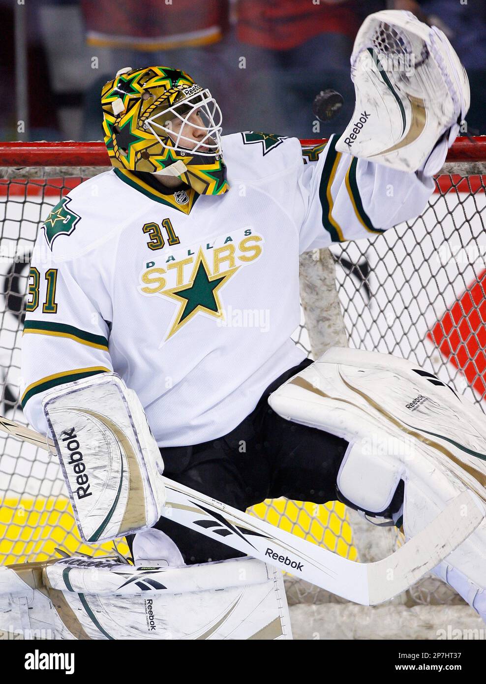 NHL player profile photo on Dallas Stars' goalie Alex Auld during a