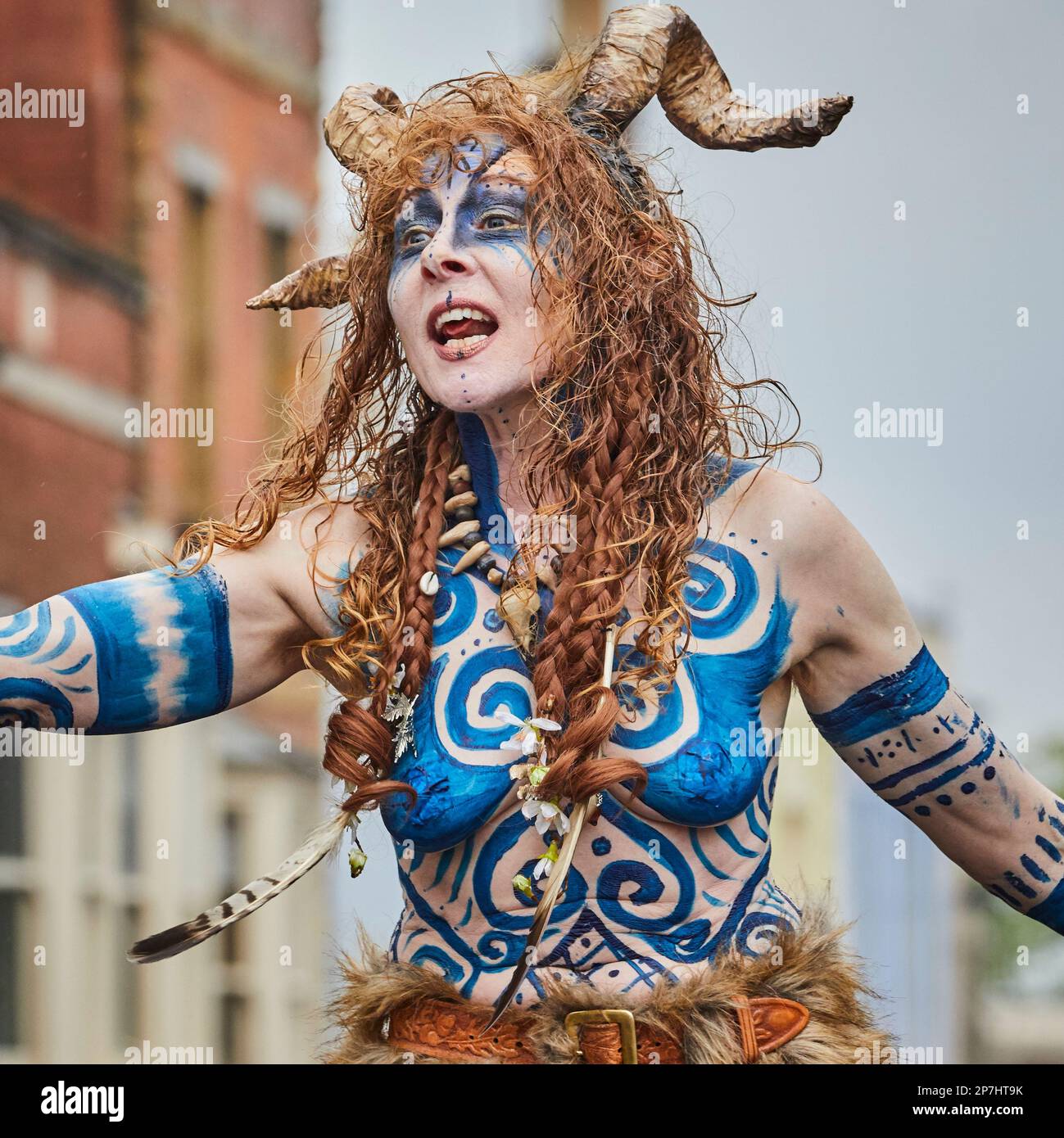 Beltane Celebrations in Glastonbury, Somerset Stock Photo