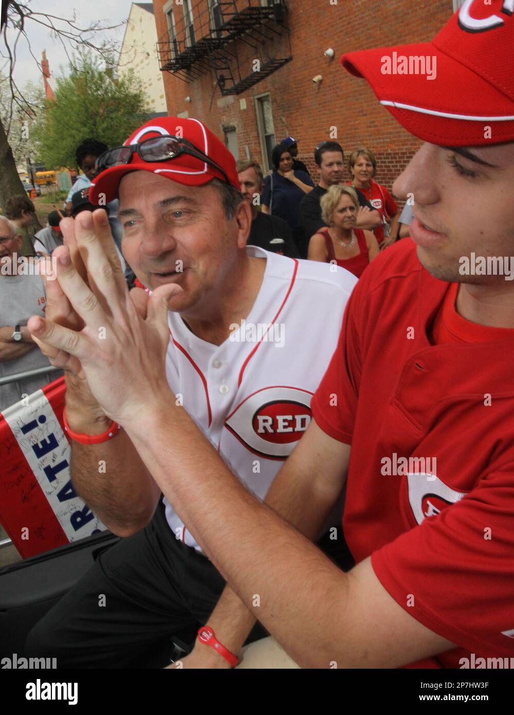 Cincinnati Reds catcher Johnny Bench (5) is seen in in this undated photo.  (Tony Tomsic via AP Stock Photo - Alamy