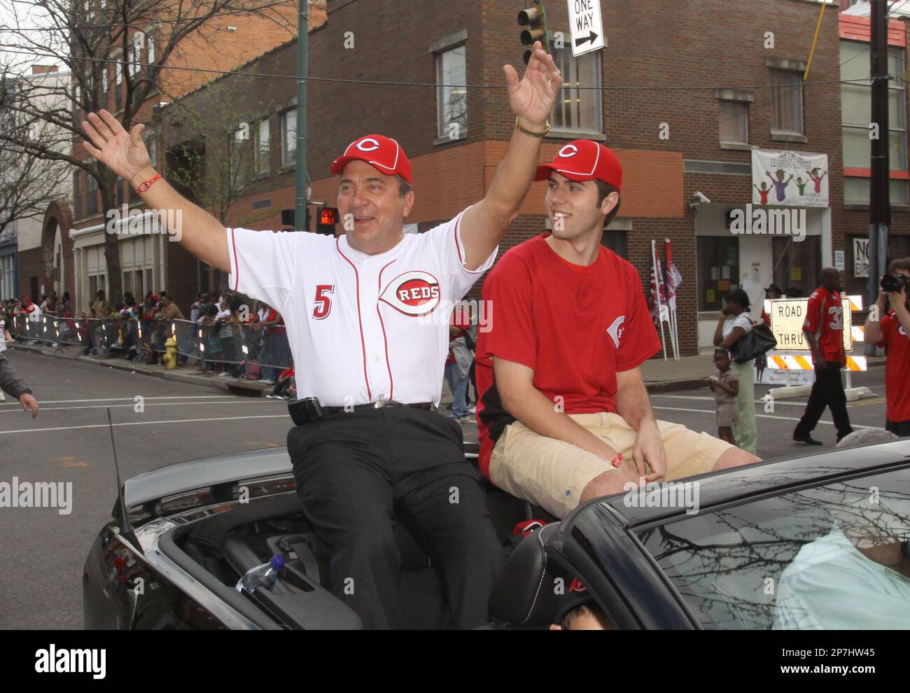 Cincinnati Reds catcher Johnny Bench (5) is seen in in this undated photo.  (Tony Tomsic via AP Stock Photo - Alamy