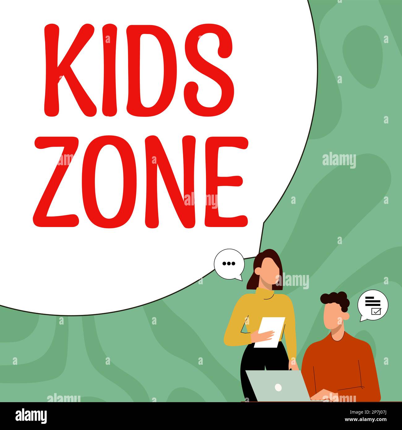 Kid Study Zone Sign Hand writing sign Kids Zone. Internet Concept An area or a region ...