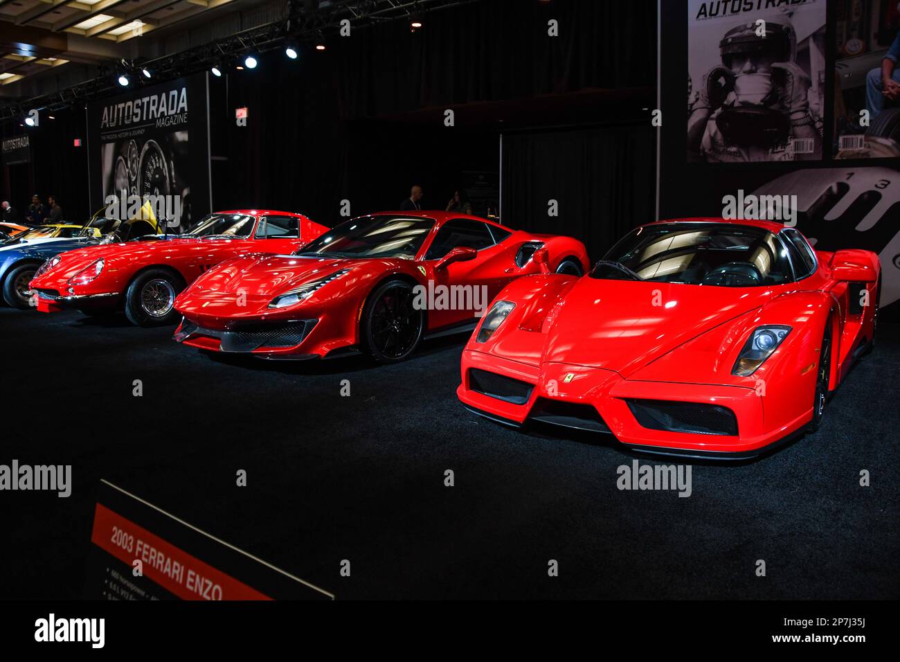 Supercars exhibited at Toronto Metro Convention Centre Stock Photo