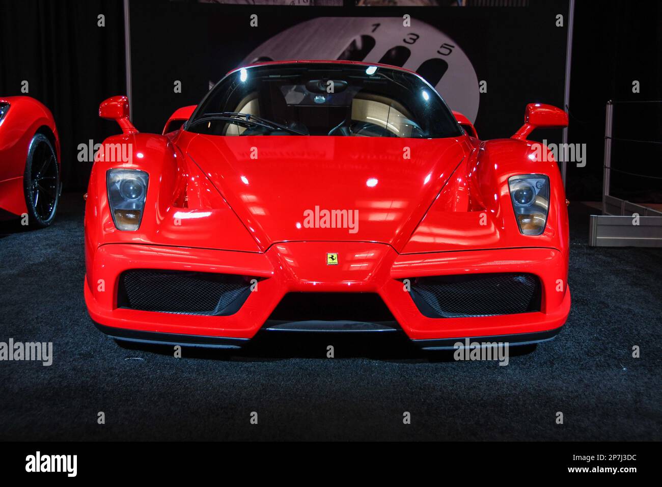 Supercars exhibited at Toronto Metro Convention Centre Stock Photo