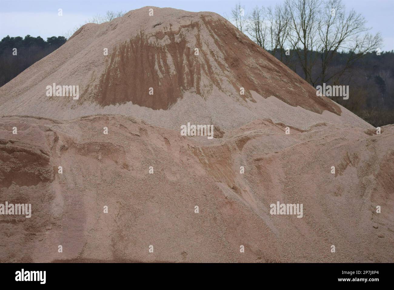 the interesting Weather side of a Pile of Sand Stock Photo