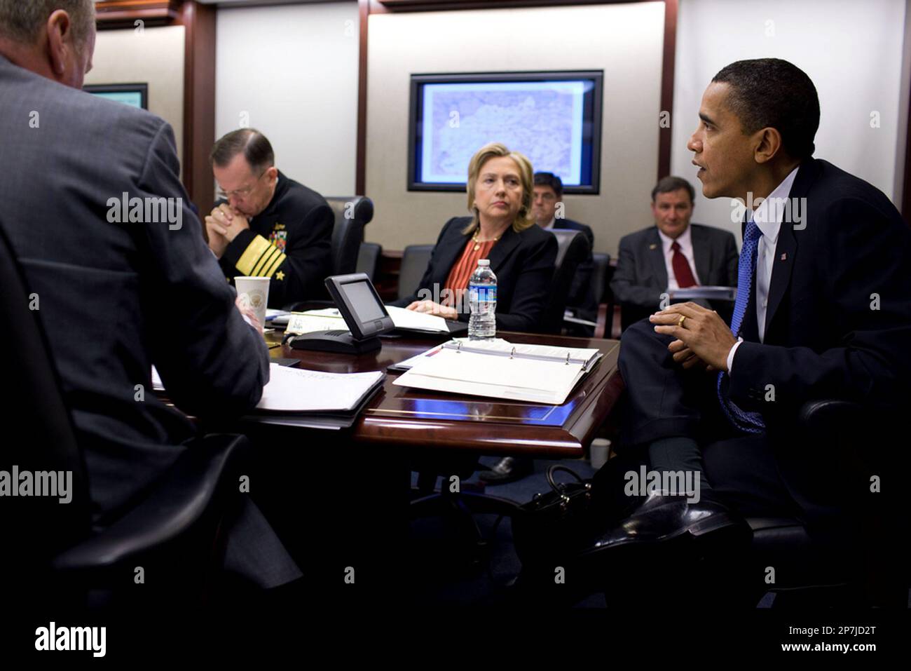 This photo provided by the White House shows President Barack Obama ...