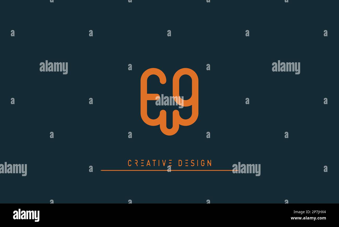 Alphabet letters Initials Monogram logo EG , GE Stock Vector Image ...