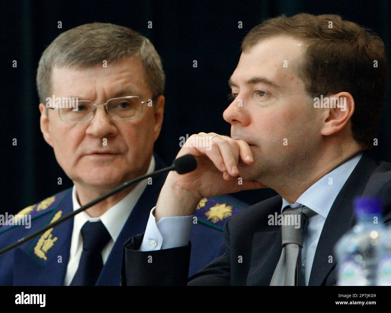 Russian President Dmitry Medvedev And Prosecutor General Yuri Chaika russian-president-dmitry-medvedev-and-prosecutor-general-yuri-chaika