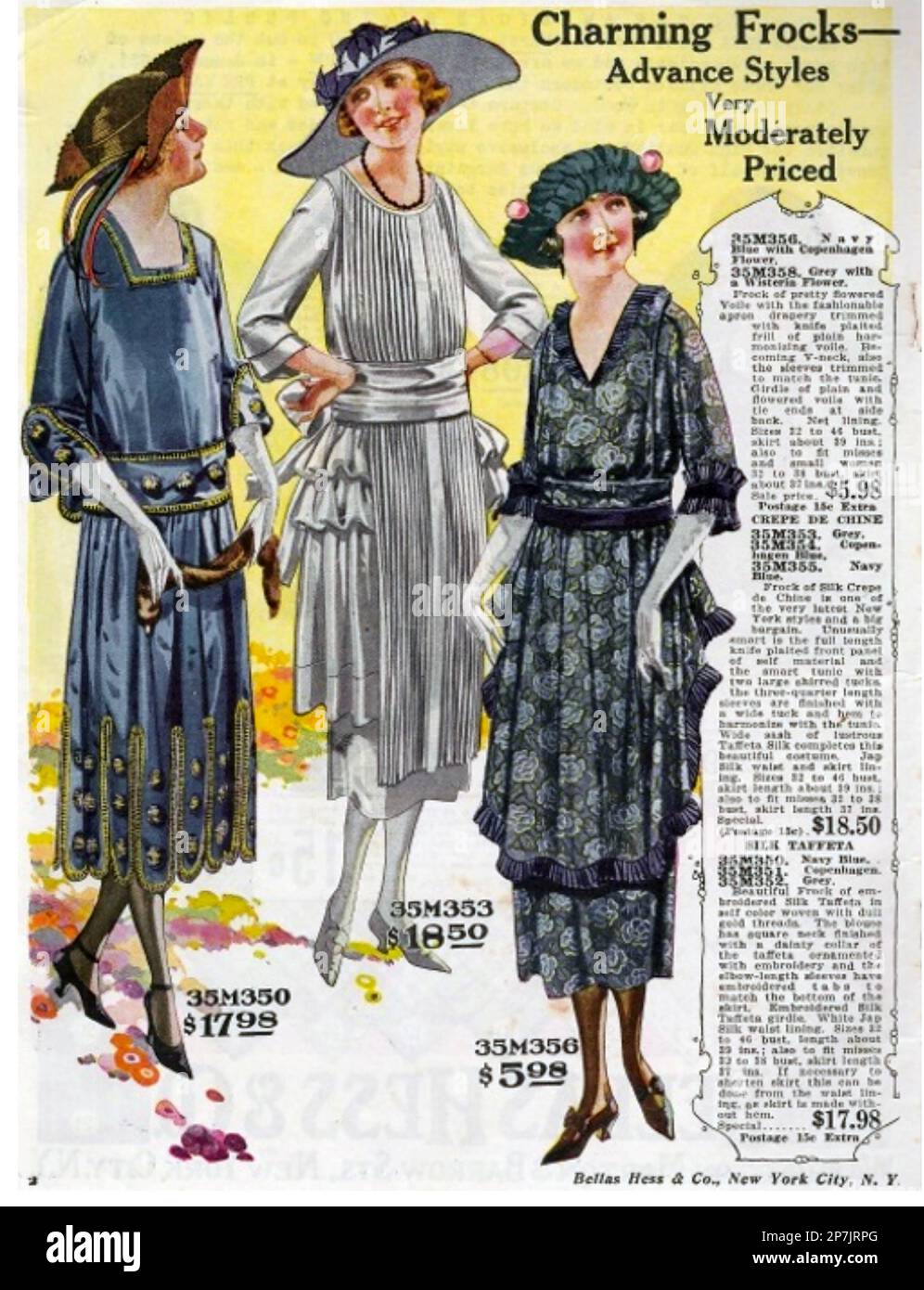 AMERICAN PARTY DRESSES in a 1921 catalogue Stock Photo - Alamy