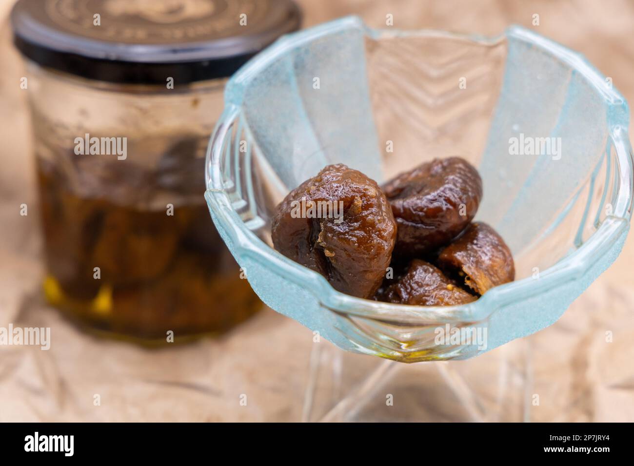 Figs with Olive Oil Healthy Breakfast Stock Photo Alamy