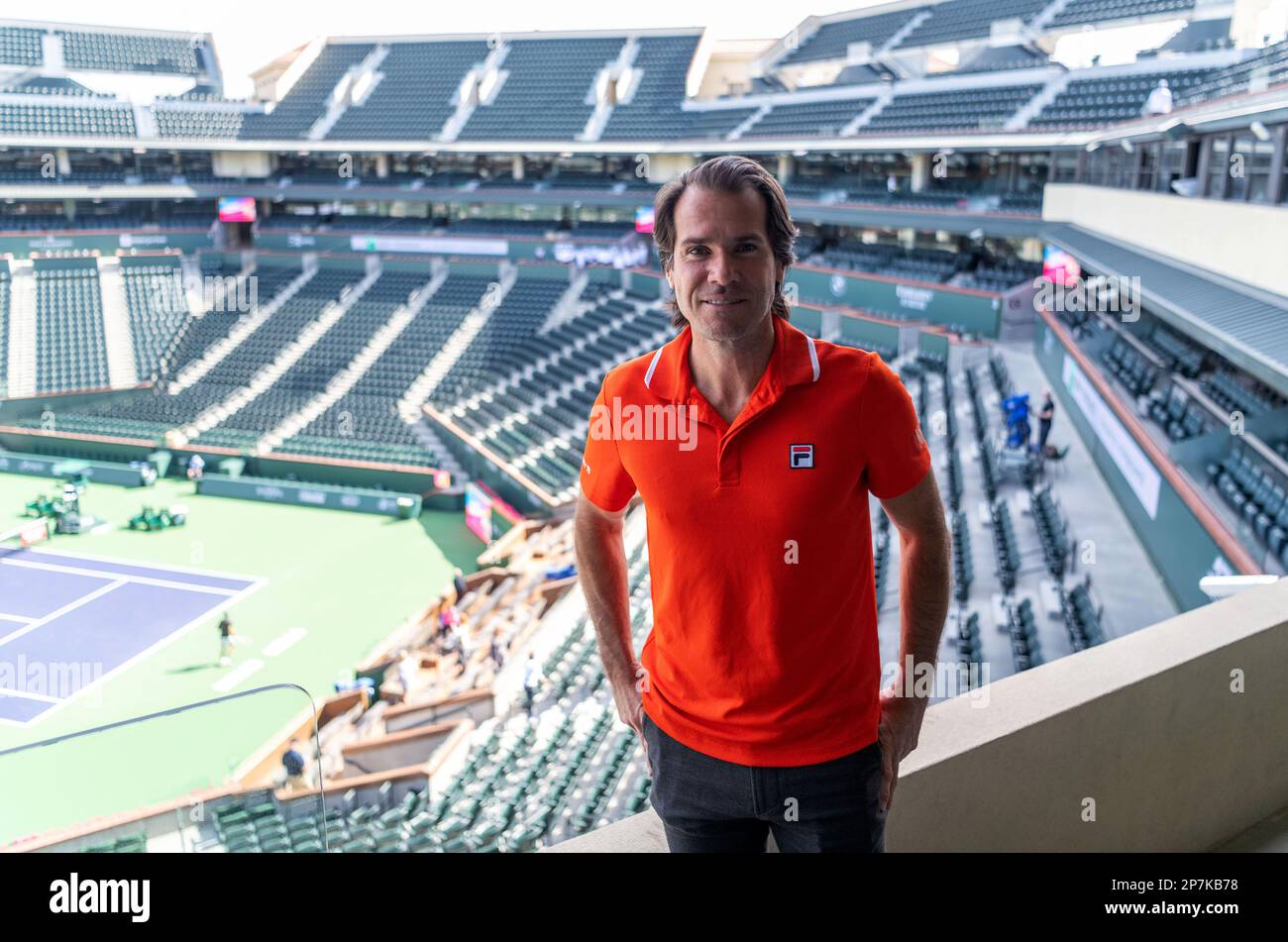 Indian Wells, USA. 08th Mar, 2023. Tennis: ATP/WTA Tournament Indian Wells:  Tournament Director Tommy Haas stands in the stands of the Center Court.  Credit: Maximilian Haupt/dpa/Alamy Live News Stock Photo - Alamy