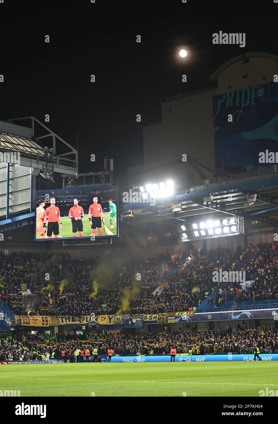 England, London, 07 March 2023 - Ultras Fans Of Borussia Dortmund Set ...