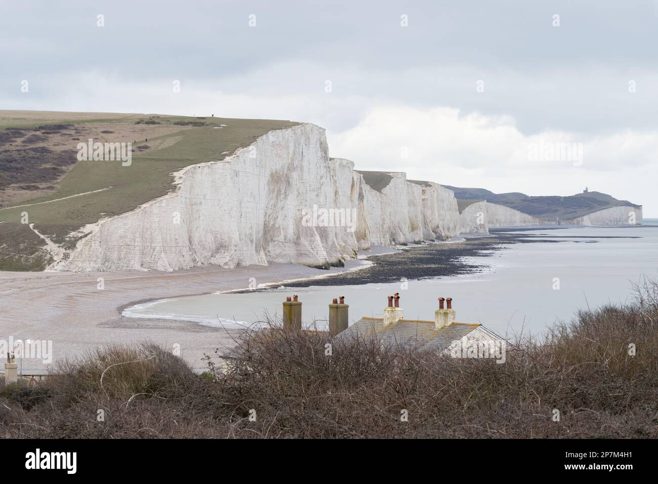 Cuckmere Haven & Seven Sisters Cliff, East Sussex, UK Stock Photo