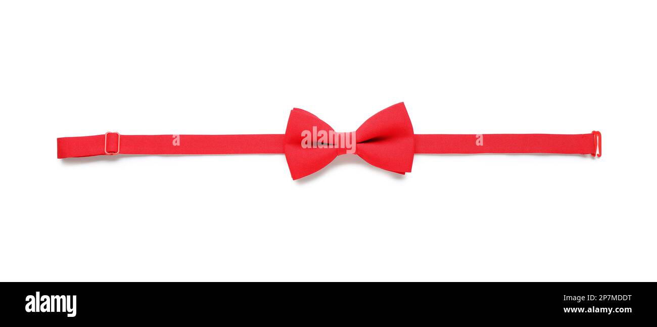 Stylish red bow tie isolated on white background Stock Photo - Alamy